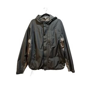 Guide series gander mountain men’s Xl gray hooded windbreaker. Full zip, lined